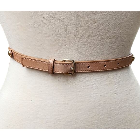 Talbots Womens Natural Tan Thin Leather Belt sz Small Classic Workwear Everyday - Picture 2 of 8